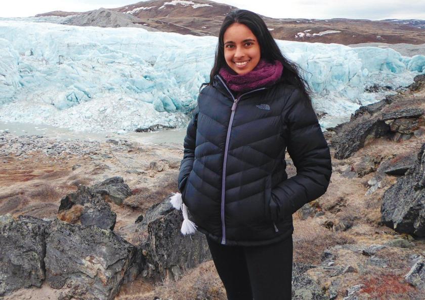 
              EAPS graduate student Meghana Ranganathan studies glaciers to better calibrate climate models.
              Photo courtesy of Meghana Ranganathan.
      