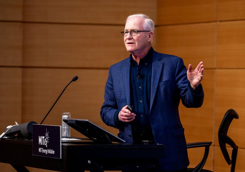 At the MIT Energy Initiative’s Earth Day Colloquium, Massachusetts state Senator Mike Barrett discussed Massachusetts’s ambitious 2030 goals for cutting carbon dioxide emissions and the challenges the state has faced in meetin...
At the MIT Energy Initiative’s Earth Day Colloquium, Massachusetts state Senator Mike Barrett discussed Massachusetts’s ambitious 2030 goals for cutting carbon dioxide emissions and the challenges the state has faced in meetin...