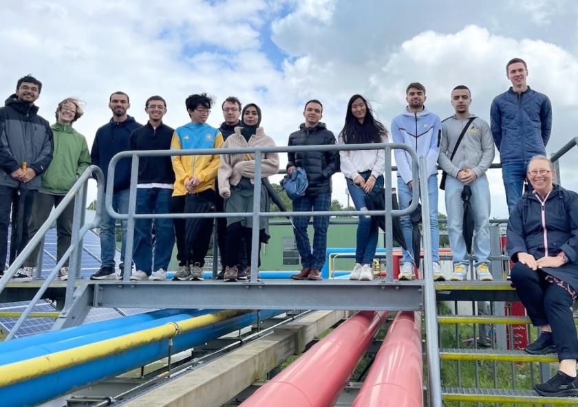 As part of a MITEI-sponsored field trip to the Netherlands to experience the country’s approach to sustainable energy, MIT students received a tour of EnTranCe, a facility dedicated to researching hydrogen usage within the energy grid, at Hanze University in Groningen. As part of a MITEI-sponsored field trip to the Netherlands to experience the country’s approach to sustainable energy, MIT students received a tour of EnTranCe, a facility dedicated to researching hydrogen usage within the energy grid, at Hanze University in Groningen.