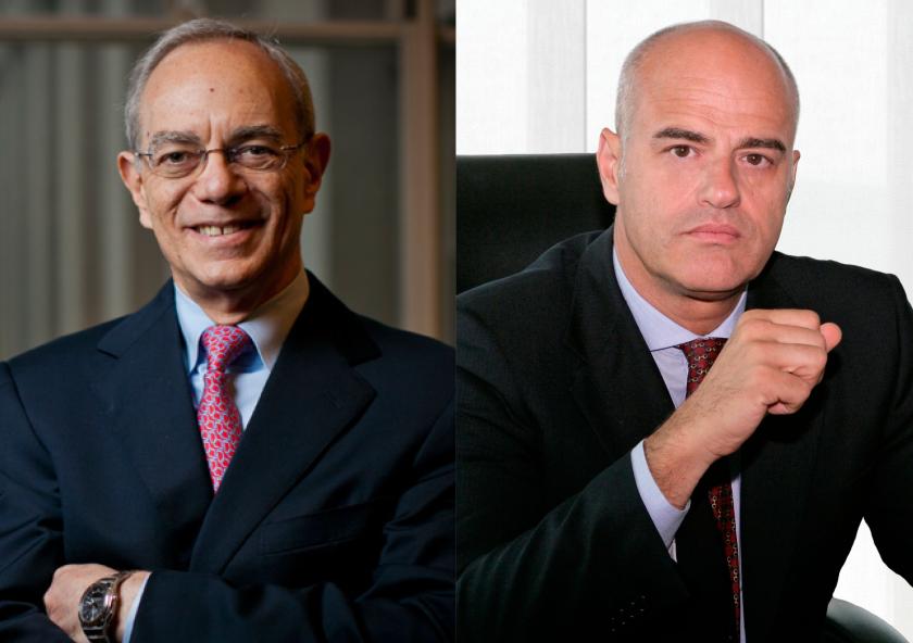 MIT President L. Rafael Reif (left) and Eni CEO Claudio Descalzi Photos: MIT/ Eni
