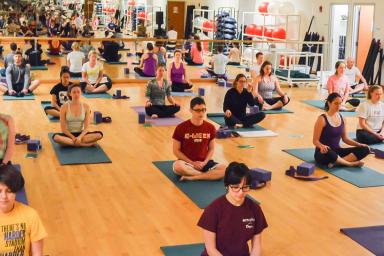 Students yoga