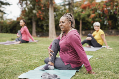 Healthy people outside