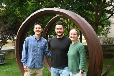 Left to right: MITEC's co-presidents Thomas Lee, Laurențiu Anton, and Rosie Keller