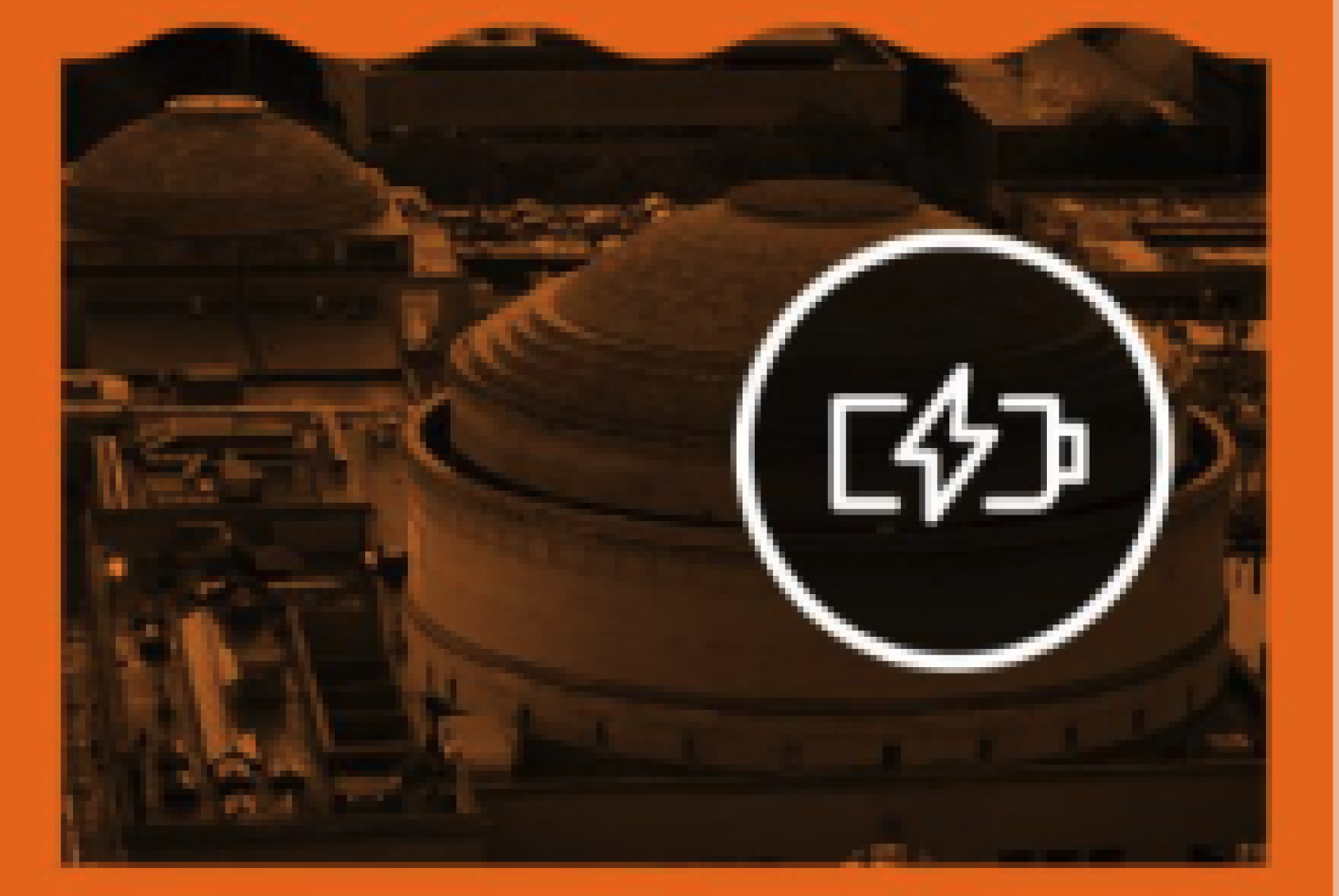 MIT domes with an orange overlay and battery icon