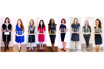 
              At the 10th annual U.S. C3E Women in Clean Energy Symposium, nine women were awarded for their outstanding leadership and extraordinary achievement in the clean-energy field. 
              Photo courtesy of the U.S. C3E Initiative.
      