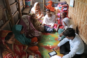 
              The Climate Resilience Early Warning System (CREWSnet) will help front-line communities prepare for climate change impacts and minimize losses. 
              Photo courtesy of BRAC
      