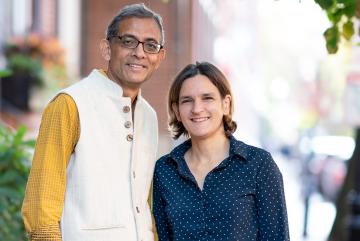 
              “We want students to get excited about economics because this is a field that can help us address some of the biggest problems society faces,” says Nobel laureate Abhijit Banerjee (left), the Ford Foundation Internationa...