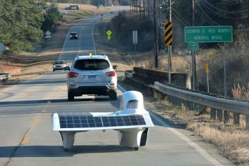 In January, Flux and the MIT Solar Electric Vehicle Team went on a road-testing trip in Georgia.Photo courtesy of the MIT Solar Electric Vehicle Team.