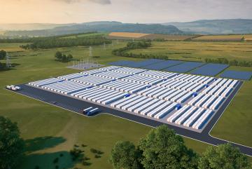 
              Form Energy’s battery modules are grouped together in environmentally protected enclosures. Hundreds of these enclosures are grouped together in modular megawatt-scale power blocks. Depending on the system size, tens to hundreds o...