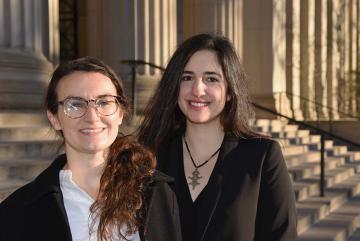 
              Elizabeth Yarina (left), a doctoral student in the Department of Urban Studies and Planning, and Courtney Lesoon, a doctoral student in the Department of Architecture, have been awarded Fulbright-Hays Scholarships to support thei...