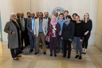 Participants from Egypt, Ethiopia, and Sudan convened at MIT for a two-day event on the future of the Nile water, hosted by Professor Elfatih Eltahir. Photo: Stephanie M. McPherson