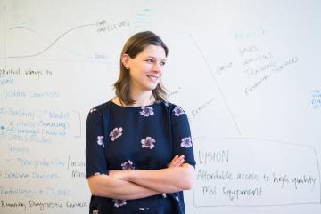 “The theme … that is very MIT is this idea of MIT producing innovation-driven enterprises,” says Legatum Center Executive Director Georgina Campbell Flatter.Photo: Mimi Phan