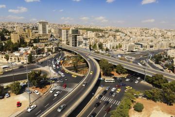 Jamal Abdul Nasser Traffic Circle in Amman, Jordan