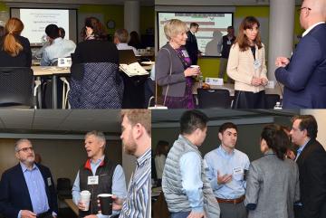 Throughout the MIT Joint Program’s agriculture workshop, attendees from industry, government, and academia engaged in detailed discussions with Joint Program agriculture specialists.Photo: Dimonika Bray
