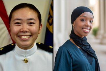 
              Juliet Liao '23 (left) and junior Amina Abdalla (right) found that their social impact internships, at the World Wildlife Fund and MassHealth, gave them a broader perspective on potential career paths.
              Photos courtesy o...