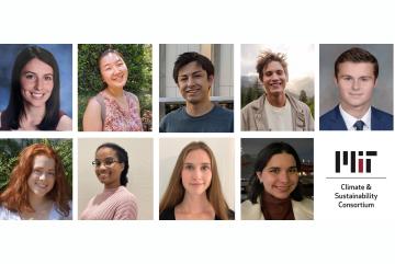 
              MIT undergraduates who participated in MCSC UROPs last fall include: (top row, left to right) Hannah Spilman, Claire Kim, Alfonso Restrepo, Cameron Dougal, and James Santoro; (bottom row, left to right) Tess Buchanan, Kezia Hector...