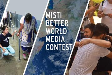 Winners of the 2017 Better World Media Contest: At left, Max Freitas and his D-Lab project partner Hope Chen (pictured, with patient) developed and field tested prosthetics with Rise Legs through MIT-India. Right: Dou Dou '17 brought over 80 Israel...