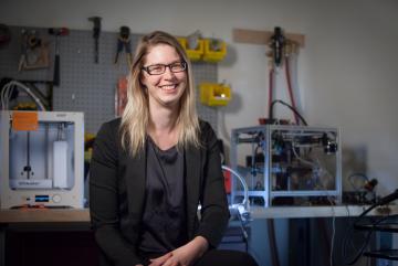 MIT professor Stefanie Mueller led the development of the new ColorMod system.Photo: Jason Dorfman