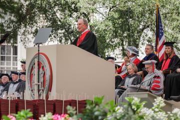 Michael Bloomberg, entrepreneur, philanthropist, and three-term New York City mayor, addressed the Class of 2019 during MIT’s commencement ceremony on June 7. Images: Dominick Reuter