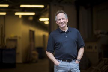 
              After overseeing three years of research and development, Brian LaBombard is ready to test a toroidal field model coil, a prototype for those that will be used in the new fusion experiment, SPARC.
              Photo: Gretchen Ertl
      