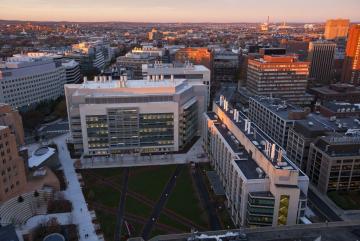 Since 2014, total campus emissions have dropped by 7 percent. Ninety-seven percent of the Institute’s emissions are associated with the operation of labs, offices, residences, and other building facilities across campus.Photo: MIT Image Library