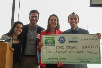 Lithio Storage, a team from Tufts University and Northwestern University, won the top $100,000 MIT Clean Energy Prize (CEP) for developing an electrolyte that helps batteries withstand much broader temperature ranges, making them safer, more energ...