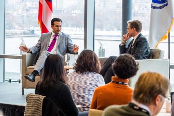 At the MIT Conference for the Resilient Reconstruction of the Caribbean, Puerto Rico’s governor, Ricardo Rosselló ’01 (left), described the devastation of recent hurricanes and discussed opportunities for collaboration on resilient rebuilding...
