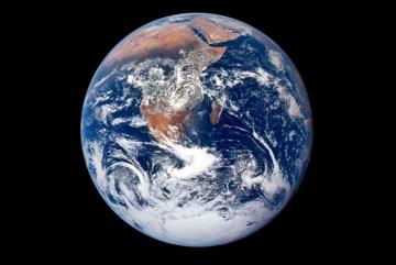 This iconic photograph of Earth, taken by Apollo 17 astronauts on December 7, 1972, is considered NASA’s most widely distributed picture. It is the first photograph that clearly showed the full Earth.Image courtesy of NASA
