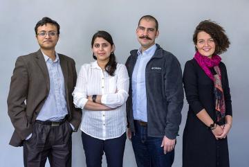 Left to right: Tapajyoti Ghosh, Naga Srujana Goteti, Emre Gençer, and Maryam ArbabzadehPhoto: Kelley Travers
