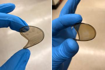 
              A new membrane material, pictured here, could make purification of gases significantly more efficient, potentially helping to reduce carbon emissions.
              Courtesy of the researchers
      