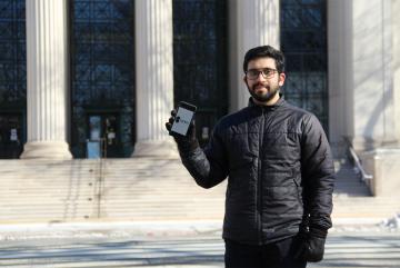 
              PhD candidate Meshkat Botshekan is one of the developers of Carbin, an app that allows users to crowdsource road-quality data with their smartphones.
              Photo: Andrew Logan
      