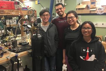 
              Members of the research team (left to right:) Zi Hao Foo, Omar Labban, Grace Goon, and Annetoinette Figueroa. 
              Photo courtesy of the researchers
      