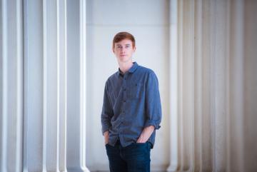 
              W. Robb Stewart, an MIT PhD candidate in nuclear science and engineering, is working to build a modular, integrated, gas high-temperature nuclear reactor, called MIGHTR.
              Photo: Gretchen Ertl
      