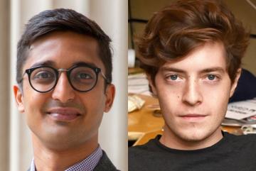 PhD candidates Sahil Shah (left) and Peter Godart, both of the Department of Mechanical Engineering, have each received fellowships from MIT’s Abdul Latif Jameel Water and Food Systems Lab for 2019-20. Their research explores possible solutions t...