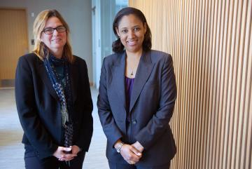 Angela Belcher (left) and Kristala PratherPhoto: Kelley Travers/MIT Energy Initiative