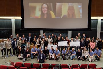 
              Energy and Climate Hack participants, in person and virtually, gather for a photo.
              Photo courtesy of MIT Hackathon 2023.
      