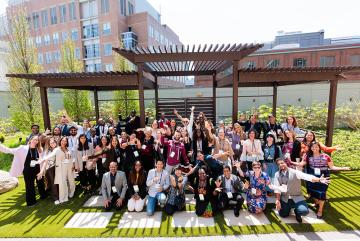 
              Attendees of Solve at MIT 2022 gather for a group photo after morning workshops.
          