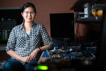 
              Associate professor Vivienne Sze is bringing artificial intelligence applications to smartphones and tiny robots by co-designing energy-efficient hardware and software.
              Image: Lillie Paquette/MIT School of Engineering
      